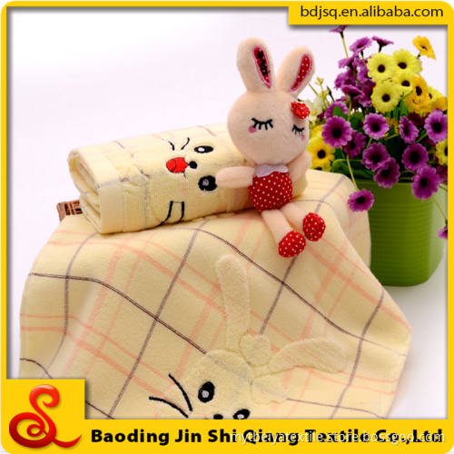 wholesale 100% cotton custom embroideryed cat kids towel for sale